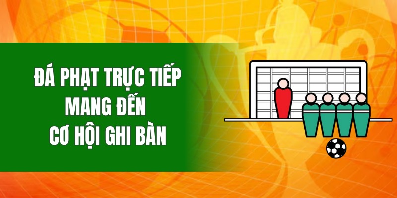 Đá phạt trực tiếp mang đến cơ hội ghi bàn cho đội tấn công