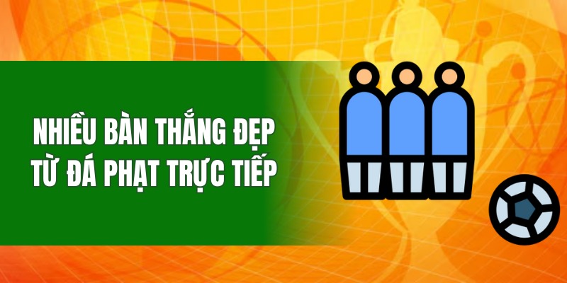 Nhiều bàn thắng đẹp mắt được thực hiện từ chấm đá phạt trực tiếp